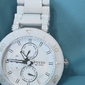Fossil White Ceramic Watch